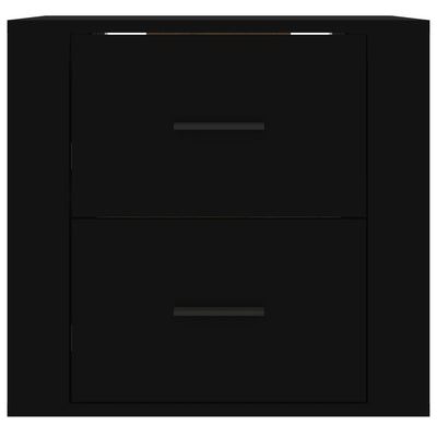 Wall-mounted Bedside Cabinet Black 50x36x47 cm