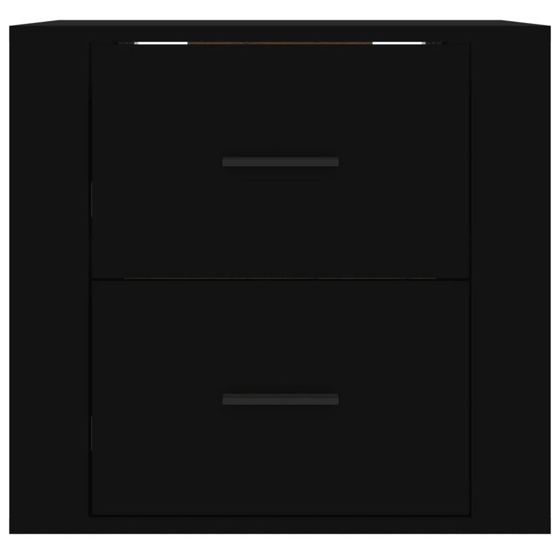 Wall-mounted Bedside Cabinet Black 50x36x47 cm