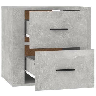 Wall-mounted Bedside Cabinet Concrete Grey 50x36x47 cm