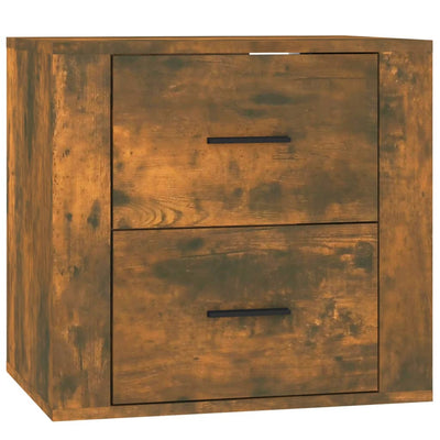 Wall-mounted Bedside Cabinet Smoked Oak 50x36x47 cm