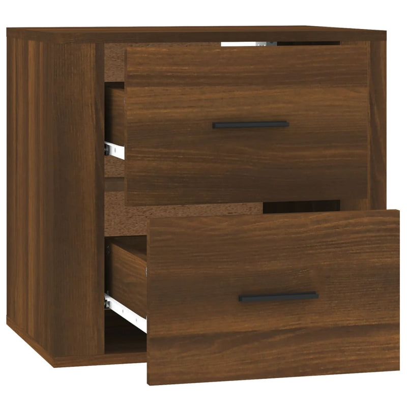 Wall-mounted Bedside Cabinet Brown Oak 50x36x47 cm