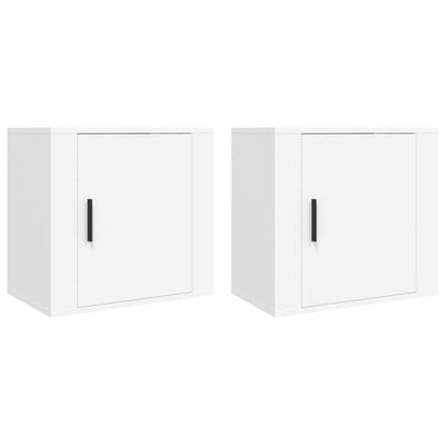 Wall-mounted Bedside Cabinets 2 pcs White 50x30x47 cm