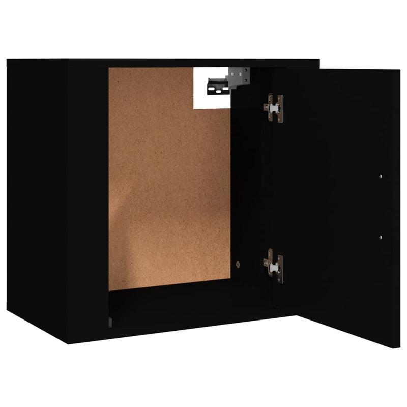 Wall-mounted Bedside Cabinets 2 pcs Black 50x30x47 cm