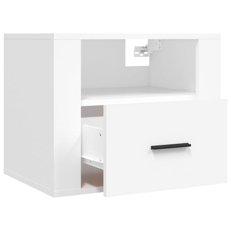 Wall-mounted Bedside Cabinets 2 pcs White 50x36x40 cm