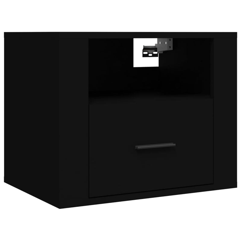 Wall-mounted Bedside Cabinets 2 pcs Black 50x36x40 cm