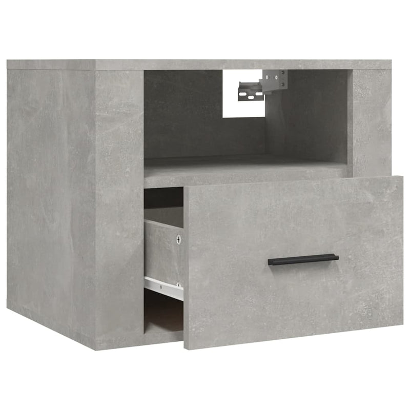 Wall-mounted Bedside Cabinets 2 pcs Concrete Grey 50x36x40 cm