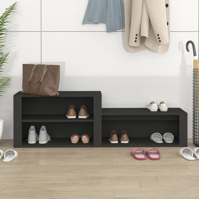 Shoe Cabinet Black 150x35x45 cm Engineered Wood