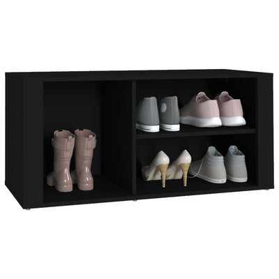 Shoe Cabinet Black 100x35x45 cm Engineered Wood