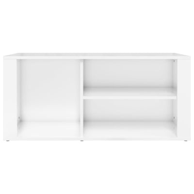 Shoe Cabinet High Gloss White 100x35x45 cm Engineered Wood