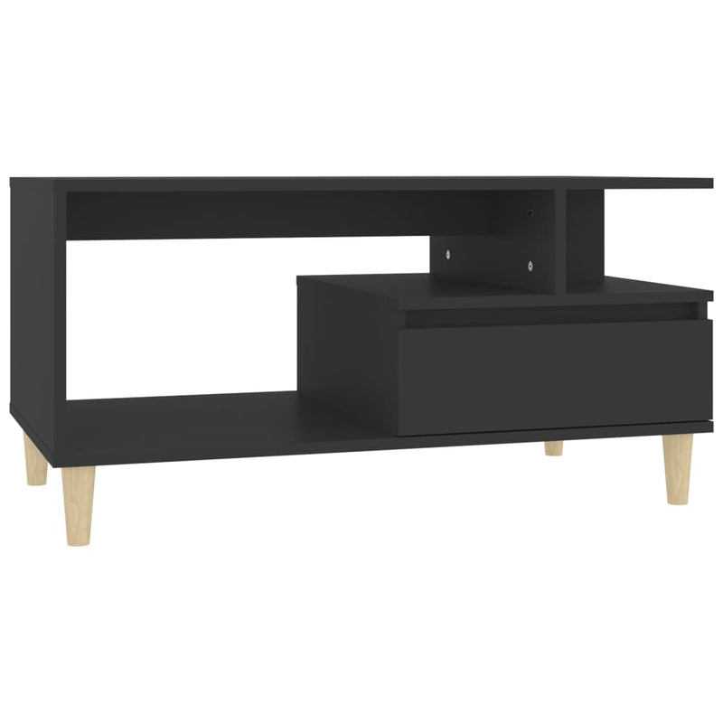 Coffee Table Black 90x49x45 cm Engineered Wood