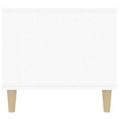 Coffee Table High Gloss White 90x49x45 cm Engineered Wood