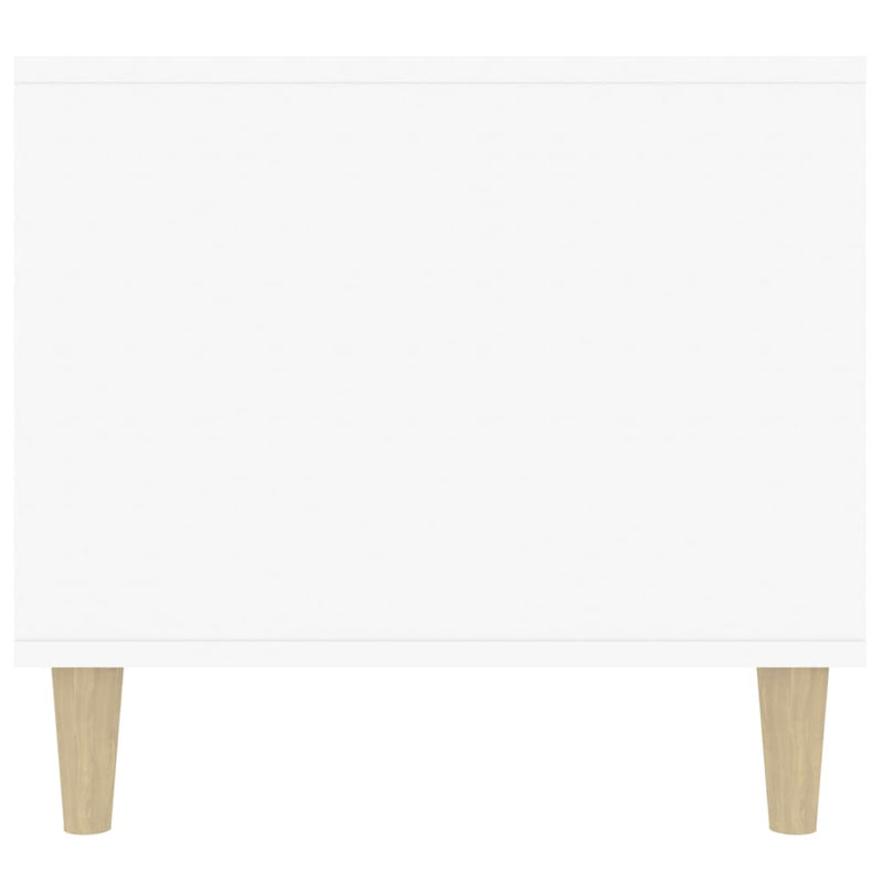 Coffee Table High Gloss White 90x49x45 cm Engineered Wood