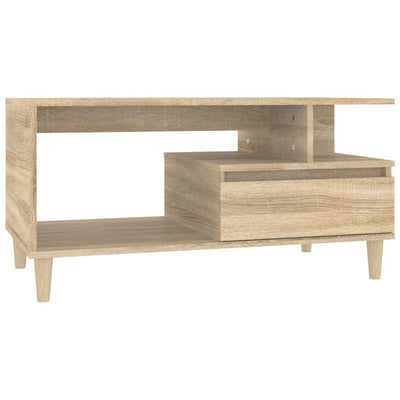 Coffee Table Sonoma Oak 90x49x45 cm Engineered Wood