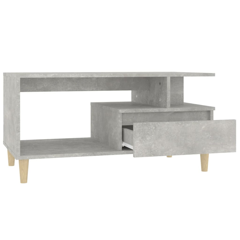 Coffee Table Concrete Grey 90x49x45 cm Engineered Wood