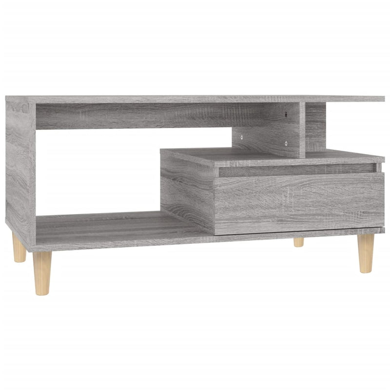 Coffee Table Grey Sonoma 90x49x45 cm Engineered Wood