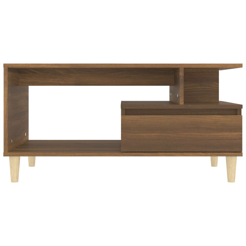 Coffee Table Brown Oak 90x49x45 cm Engineered Wood