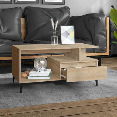 Coffee Table  Sonoma Oak 90x49x45 cm Engineered Wood