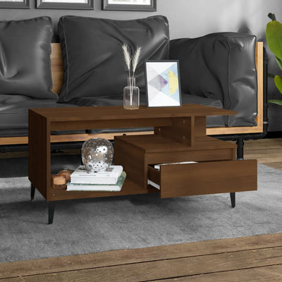 Coffee Table  Brown Oak 90x49x45 cm Engineered Wood