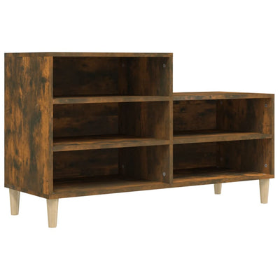 Shoe Cabinet Smoked Oak 102x36x60 cm Engineered Wood