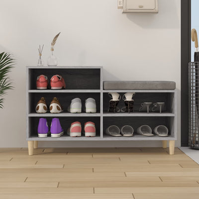 Shoe Cabinet Grey Sonoma 102x36x60 cm Engineered Wood