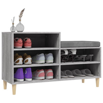 Shoe Cabinet Grey Sonoma 102x36x60 cm Engineered Wood