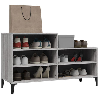 Shoe Cabinet Grey Sonoma 102x36x60 cm Engineered Wood