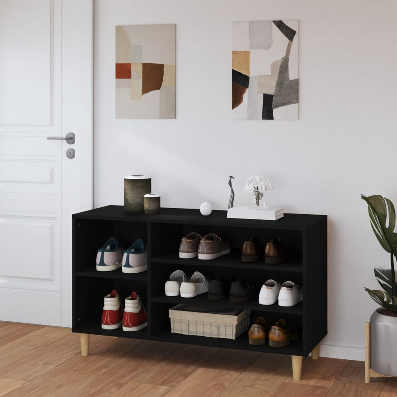 Shoe Cabinet Black 102x36x60 cm Engineered Wood