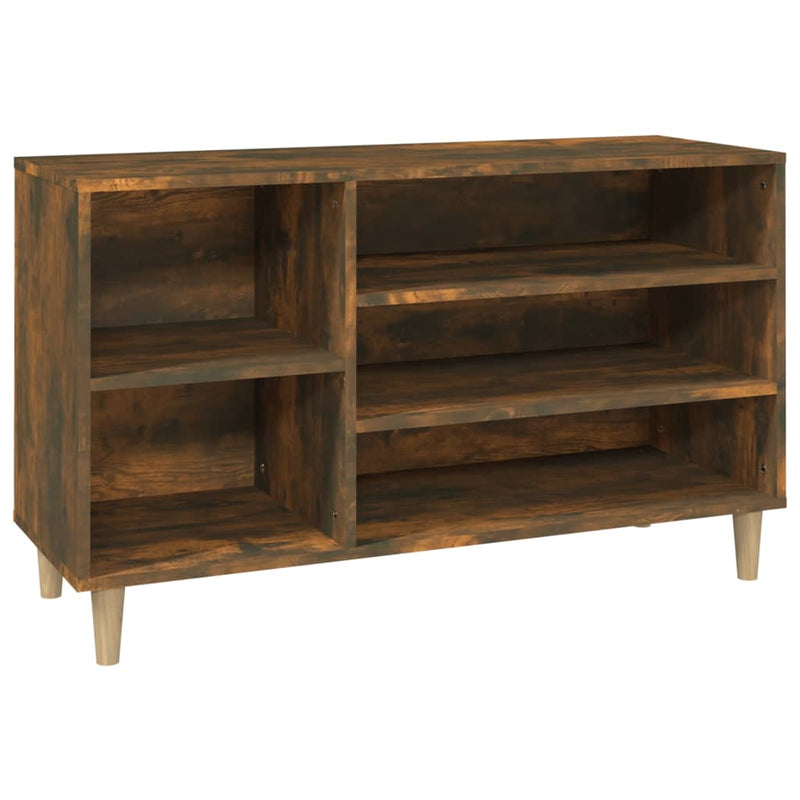 Shoe Cabinet Smoked Oak 102x36x60 cm Engineered Wood