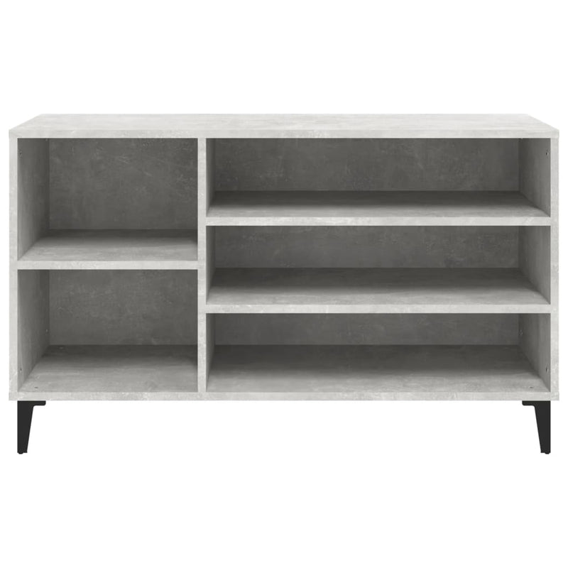 Shoe Cabinet Concrete Grey 102x36x60 cm Engineered Wood