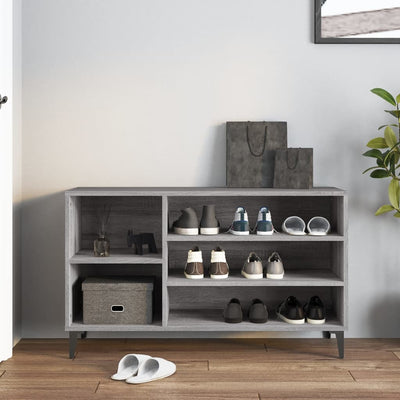 Shoe Cabinet Grey Sonoma 102x36x60 cm Engineered Wood