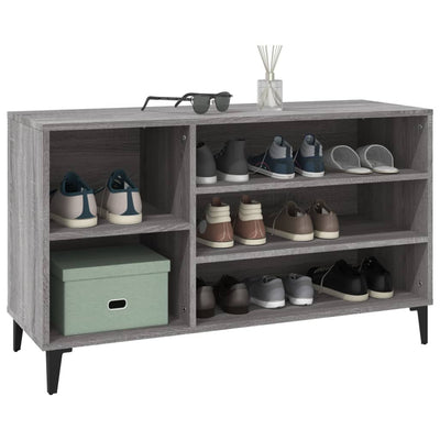 Shoe Cabinet Grey Sonoma 102x36x60 cm Engineered Wood