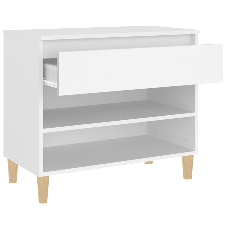 Shoe Cabinet White 70x36x60 cm Engineered Wood