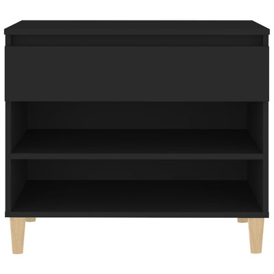 Shoe Cabinet Black 70x36x60 cm Engineered Wood