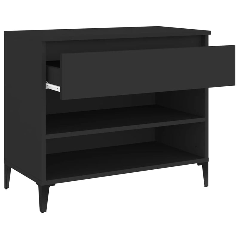 Shoe Cabinet Black 70x36x60 cm Engineered Wood