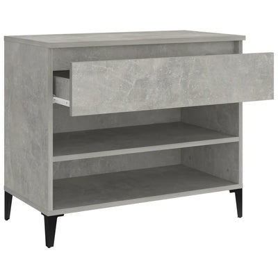 Shoe Cabinet Concrete Grey 70x36x60 cm Engineered Wood