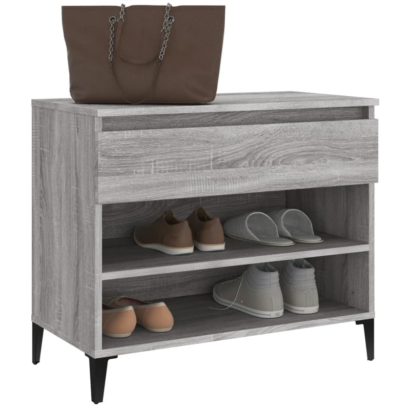 Shoe Cabinet Grey Sonoma 70x36x60 cm Engineered Wood