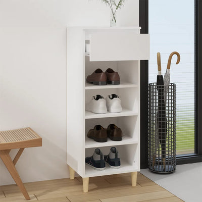 Shoe Cabinet White 40x36x105 cm Engineered Wood