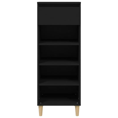 Shoe Cabinet Black 40x36x105 cm Engineered Wood