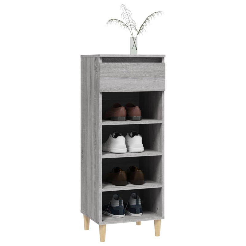 Shoe Cabinet Grey Sonoma 40x36x105 cm Engineered Wood