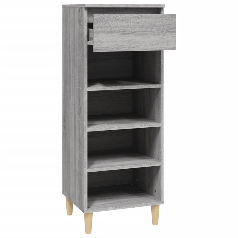 Shoe Cabinet Grey Sonoma 40x36x105 cm Engineered Wood