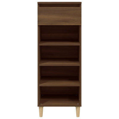 Shoe Cabinet Brown Oak 40x36x105 cm Engineered Wood