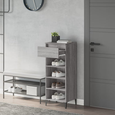 Shoe Rack Grey Sonoma 40x36x105 cm Engineered Wood