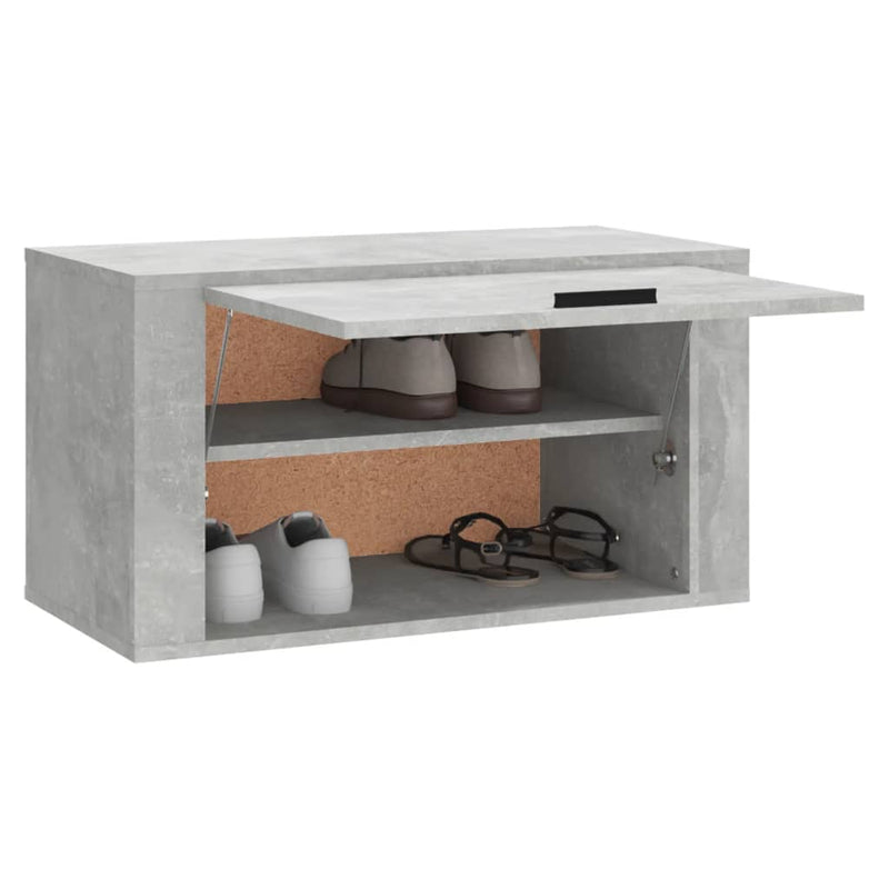 Wall-mounted Shoe Cabinet Concrete Grey 70x35x38 cm Engineered Wood