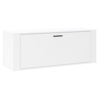 Wall Shoe Cabinet White 100x35x38 cm Engineered Wood