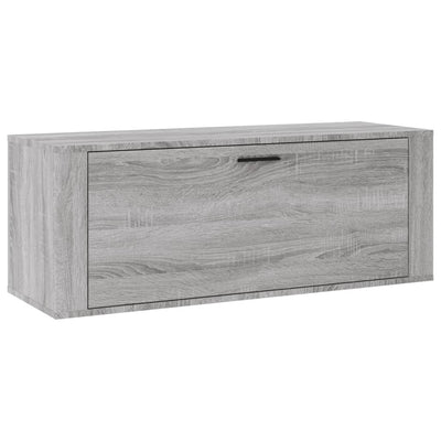 Wall Shoe Cabinet Grey Sonoma 100x35x38 cm Engineered Wood