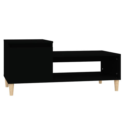 Coffee Table Black 100x50x45 cm Engineered Wood