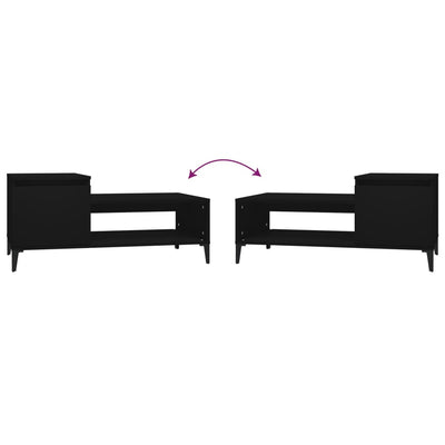 Coffee Table Black 100x50x45 cm Engineered Wood