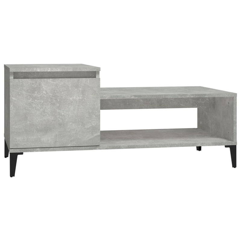 Coffee Table Concrete Grey 100x50x45 cm Engineered Wood