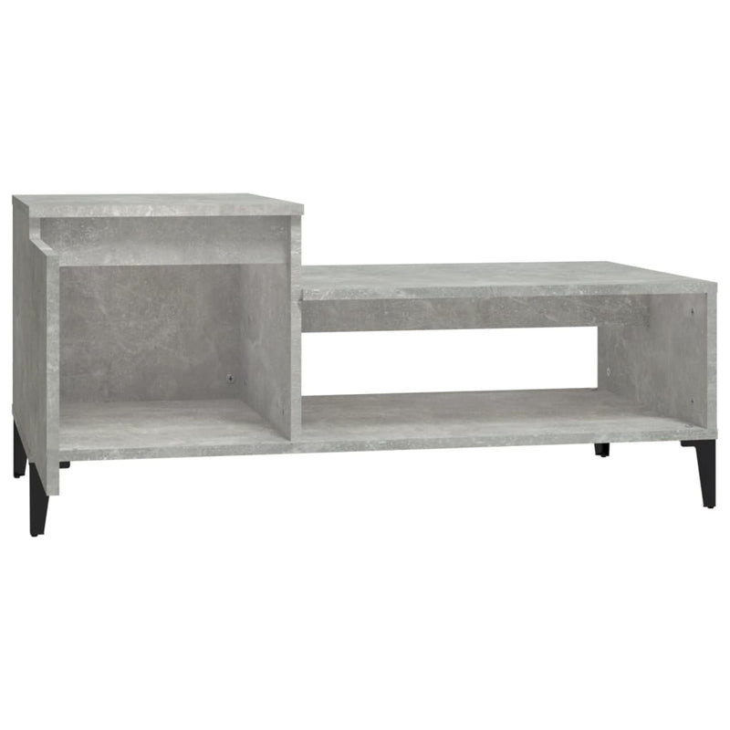 Coffee Table Concrete Grey 100x50x45 cm Engineered Wood