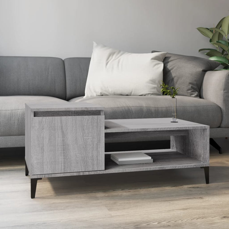 Coffee Table Grey Sonoma 100x50x45 cm Engineered Wood